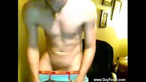 Gay boy handsome s. sex Trace is wearing a pair of super