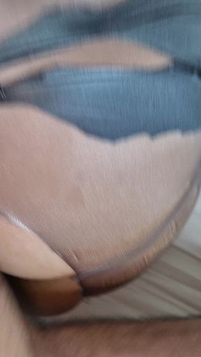 POV Elena Clark Batgirl Zentai Nylon Grey White