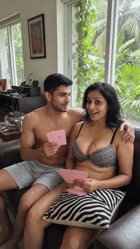 Indian mom gets naughty with her son in a desi setting