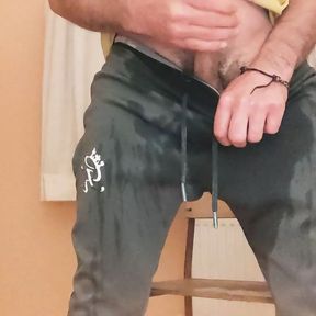 Pissing on my tracksuit