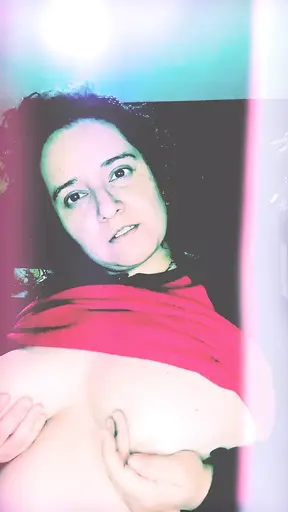 Lovely postman's biggest fan shows off her natural big tits