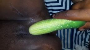 Today, I Put a Cucumber Into My Stepsister-in-law's Pussy.