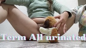 I end up completely covered in urine.