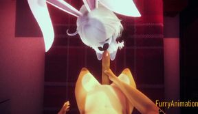 Furry yaoi fox and bunny yiffed raw 3d cumshot tease