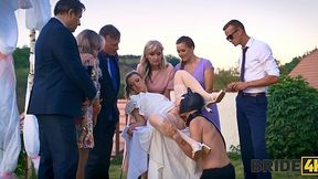 Naughty bride had sex with her newlywed husband mid reception