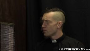 Aspiring blonde priest confesses his impure sexual deeds