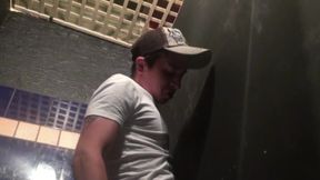 Fucked in Glory Hole Pubic Bathroom