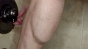 Shower and Shaving My Rock Hard Calves