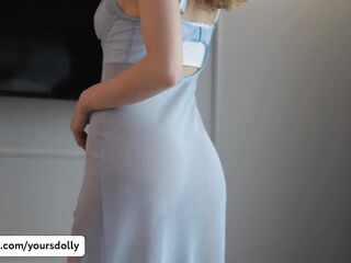 Abode Cleaning with a Hawt Housewife in a Watch-throughout Costume With No Pants ????