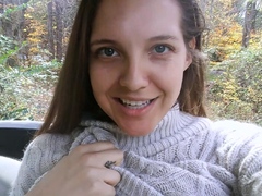 Busty brunette solo masturbation