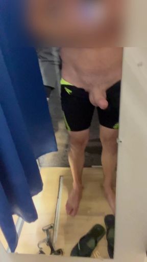 BeENJoY - fitting of naked swimsuits with the curtain open - catches 2 times. A grandpa has watched me openly and I&hellip;   Clip 2