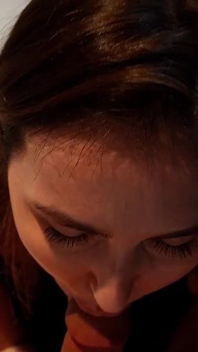 POV: Stepmom Gives Me a Secret Kitchen Blowjob After Staring at My Cock Under the Table