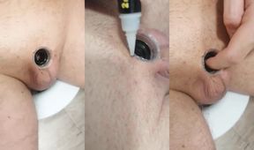 Super Glues Micropenis and Plug into Hole