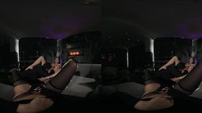 Halloween Threesome with Her Best Friend and a Vampire