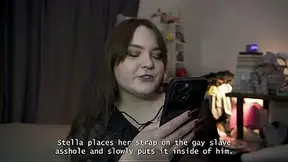 Porn story - they share a cum-filled kiss together after a sweet pegging