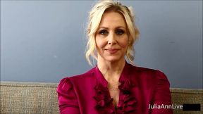 julia ann works the purple vibrator in her pussy as a bad teacher!