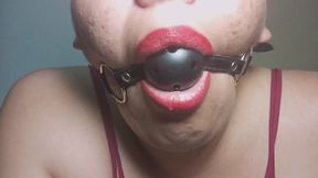Red Lipstick, Ball Gag & Drool