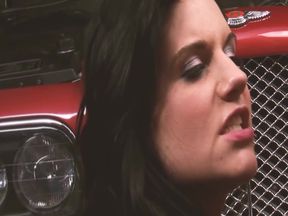 Dressed Babes Scene-3_milf Couple in Lingerie Having a Threesome in the Mechanic's Workshop