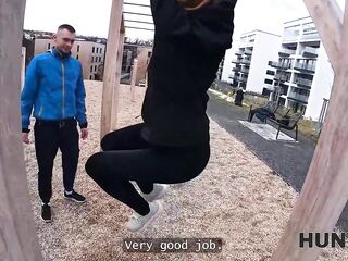 HUNT4K. That babe ripped her leggings and sucked stranger's schlong. Sexy sex with Sakura Hell