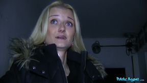 Public Agent - Blondie Babe Takes A Mouthful Of Stranger's Cum Load 1 - Miriam Pink