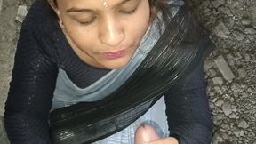 Outdoor Blowjob in Company Progress in Saree