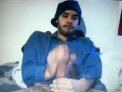 young huge dick latin shoots a hot cum load
