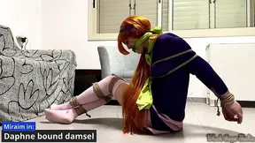 Amateur Damsel Daphne Blake Bound and Gagged in Cosplay