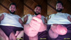 intense masturbation with spit before bed. stroke my big uncut latino cock until i shoot a big cum load that flies all across the room ? wanna catch that warm milk with your mouth next?