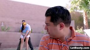 Big ass and busty Rachel Starr fuck her golf instructor