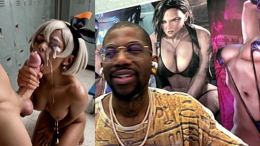 Ebony Pokemon Trainer Jerking Off A Cock Until Her Face Gets Cum Covered, AI Generated