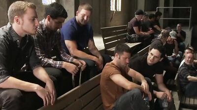 Dakota Wolfe, Sebastian Keys & Tristan Jaxx enjoy in gay orgy