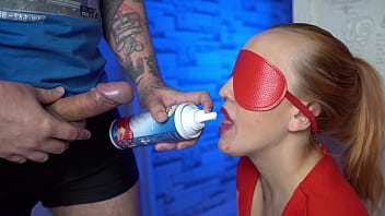 stepsister in a tasteful game, cum in her mouth!