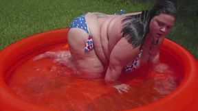 red white and blue pool party