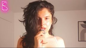 Beautiful Dominant Trans Teases, Talks Dirty And Face Fucks Guy