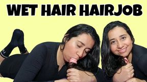 Hairjob with my wet hair