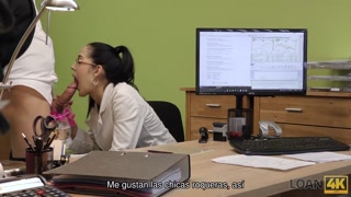 LOAN4K. Agent approves loan from brunette Elis Dark