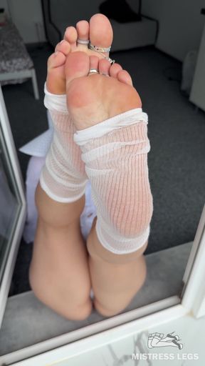 My Delicate Toes and Soles Are so Tempting and Teasing You When I Raise My Legs up to Your Face