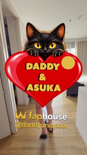 Snack time daytime naughty fun for daddy and Asuka