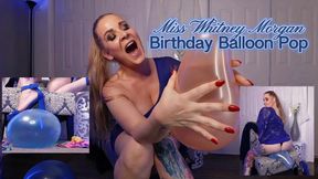 Miss Whitney Morgan Happy Birthday Balloon Pop