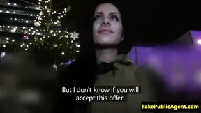 Amateur euro fucked in public for cash