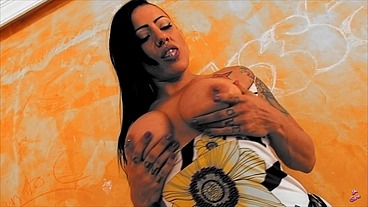 The brunette with big tits and the horny guardian.