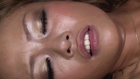 Asian teen screams pleasure as she cums hard on photo shoot