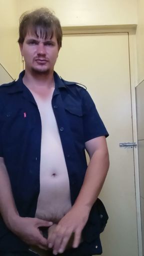 I played with my cock in uniform to buy a car   Clip 1
