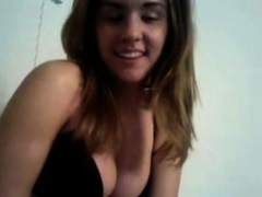 Busty Teen flashes big boobs and pussy on webcam