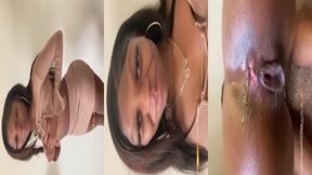 sexy slim ebony participates in creampie queef beefy bbc booty action!