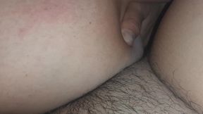 I cum quickly on big tits