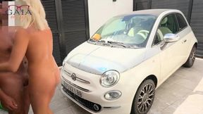 Neighbor's Car Wash Surprise: Busty MILF Gets Steamy!