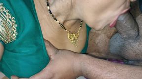 Indian Hot Bhabhi Sucking Dick in Green