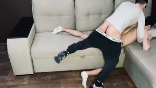 Stud hard fucked a pretty gay teen bareback in Nike sneakers
