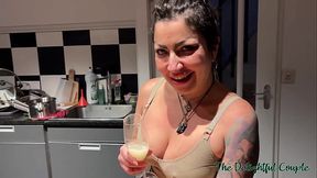 Collected my cum in a bottle and she drank it all after one month of not seeing each other